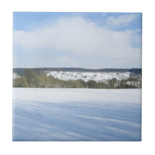 Azulejo Campo de invierno inglés - Cerámica personalizada