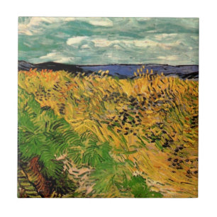 Azulejo Campo de trigo con acianos de Vincent van Gogh