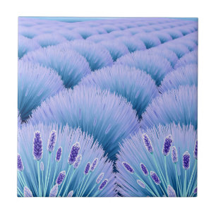 Azulejo Campos de lavanda soñadores estética púrpura azul 