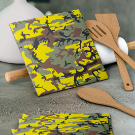 Azulejo Camuflaje amarillo y marrón, ejército