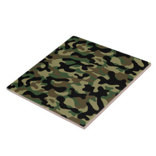 Azulejo Camuflaje de bosque militar
