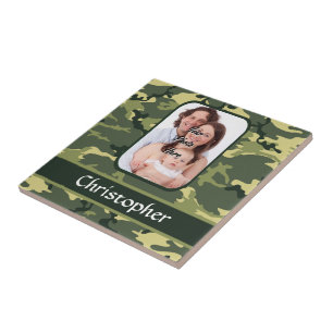 Azulejo Camuflaje de bosques verdes