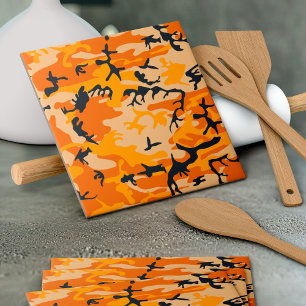 Azulejo Camuflaje naranja, militar, ejército