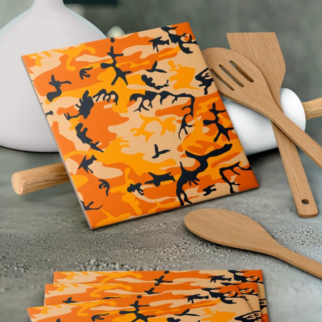 Azulejo Camuflaje naranja, militar, ejército (Subido por el creador)