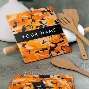 Azulejo Camuflaje naranja Su nombre Personaliza