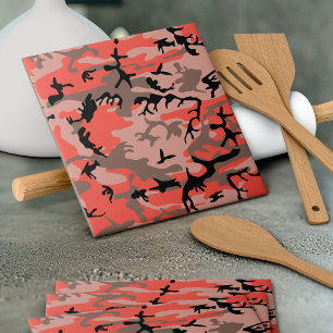 Azulejo Camuflaje Rojo y Marrón, Militar, Ejército