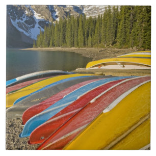Azulejo Canadá, Alberta, Parque Nacional Banff, Moraine