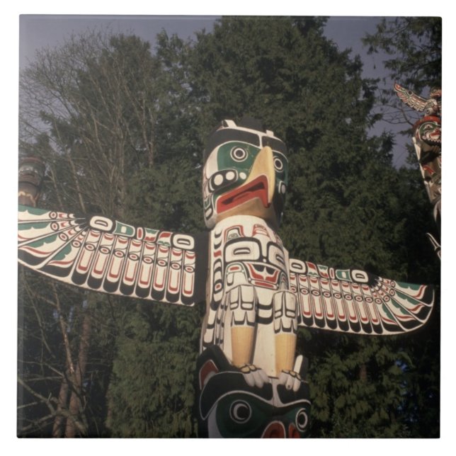 Azulejo Canadá, Columbia Británica, Vancouver.  Nativo (Frente)