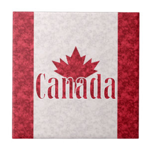 Azulejo Canadá, ducha de bandera