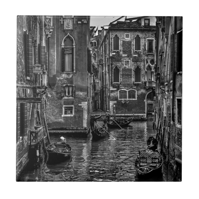Azulejo Canal de góndola italia de Venecia (Frente)