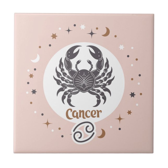 Azulejo Cáncer de Rótulo zodiaco (Frente)