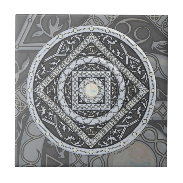 Azulejo Cáncer Mandala Tile (Frente)