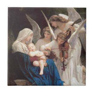 Azulejo Canción de los Ángeles (1881) por Bouguereau