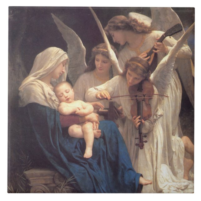 Azulejo Canción de los ángeles (Arte de época) (Frente)