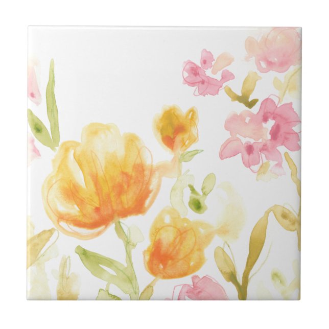 Azulejo Canción floral I (Frente)