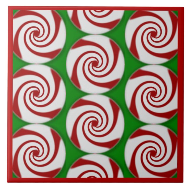 Azulejo Candy Cane Basics Peppermint Drop (Frente)
