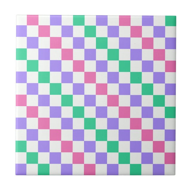 Azulejo Candy shop diagonal checkerboard pattern (Frente)