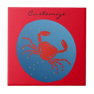 Azulejo Cangrejo de cáncer Zodiac Thunder_Cove