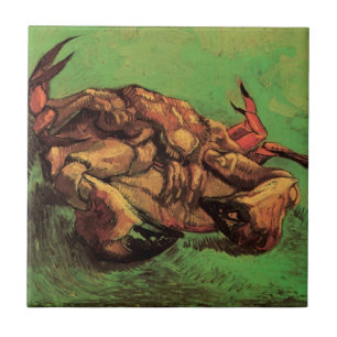 Azulejo Cangrejo sobre su espalda de Vincent van Gogh