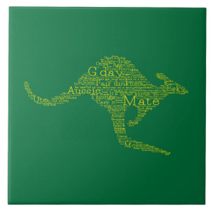 Azulejo Canguro hecho de jerga australiana