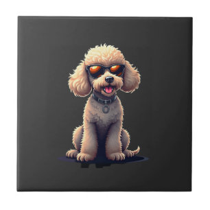 Azulejo Caniche Divertido Amante de Animales Perros Gráfic