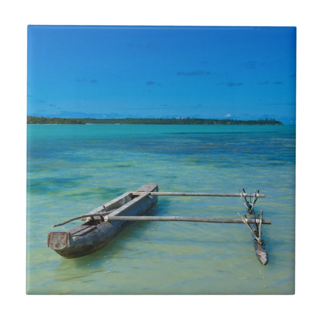 Azulejo Canoa con balancín en océano poco profundo (Frente)