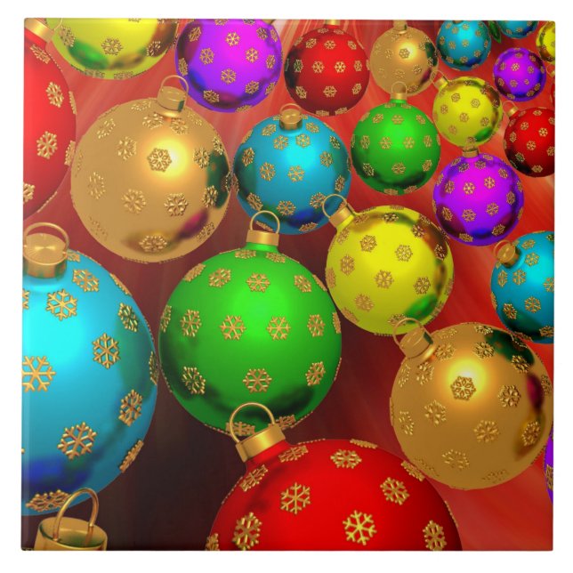 Azulejo Cañón de adorno de Navidad (Frente)