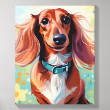 Dachshund Wienerdog Canvas idea regalo