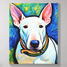 Escribir la idea de regalo del lienzo Bull Terrier