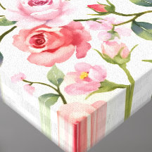 Flora blanca rosa y verde