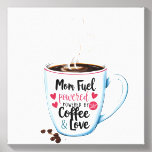 Azulejo Canvas Mug del Día de la Madre Personalizada - Regalo Per<br><div class="desc">¡Celebra el Día de la Madre con este tazón de café personalizado! Con el texto personalizado ‘Café de mamá [Nombre]’ en un hermoso guion,  esta taza es el regalo perfecto para las madres,  abuelas y figuras maternas. Ideal para cumpleaños,  Día de la Madre,  ¡o simplemente porque!</div>