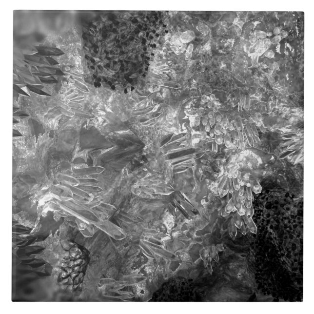 Azulejo Capas de cristales grises (Frente)