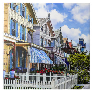 Azulejo Cape May NJ - Calle Victoriana Colorida