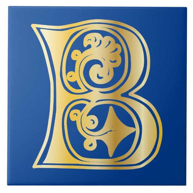 Azulejo Capital decorativa Botánica Medieval B (Frente)