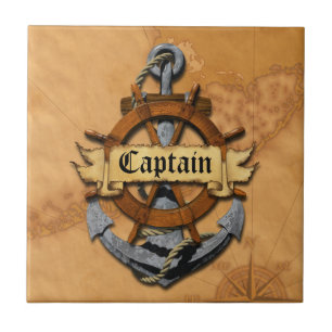Azulejo Capitán Anchor y rueda