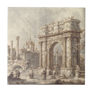 Azulejo Capricho con un Arco de Triunfo Romano