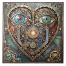 Caprichoso Corazón Steampunk Te Veo Te Amo
