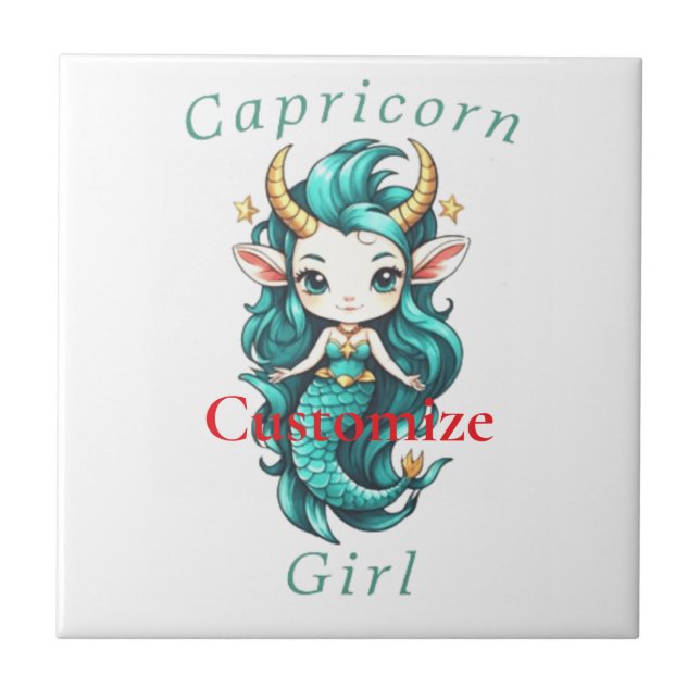 Azulejo Capricorn Chica Mermaid Thunder_Cove (Frente)
