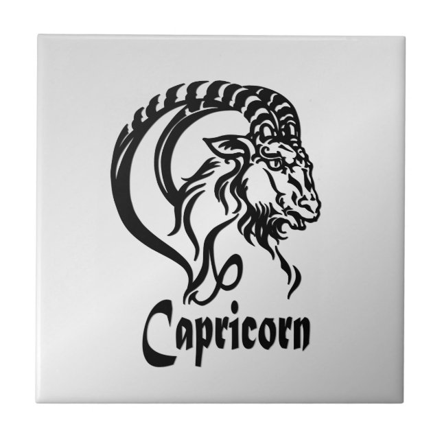 Azulejo Capricornio la Cabra de Mar Zodiaco (Frente)