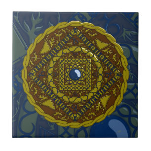 Azulejo Capricornio Mandala Tile