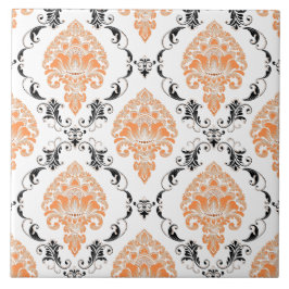 Azulejo Captura de ojos naranja de patrón clásico victoria