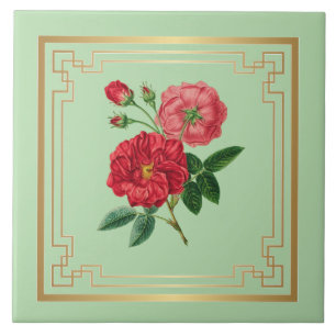 Azulejo Capullos de Rosa Roja