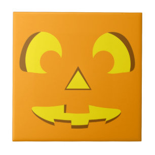 Azulejo Cara de calabaza de Halloween