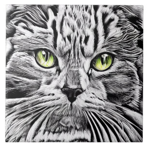 Azulejo Cara de gato