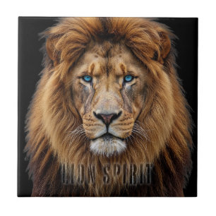 Azulejo Cara de León Majestuoso con Ojos Azules Anima Fa