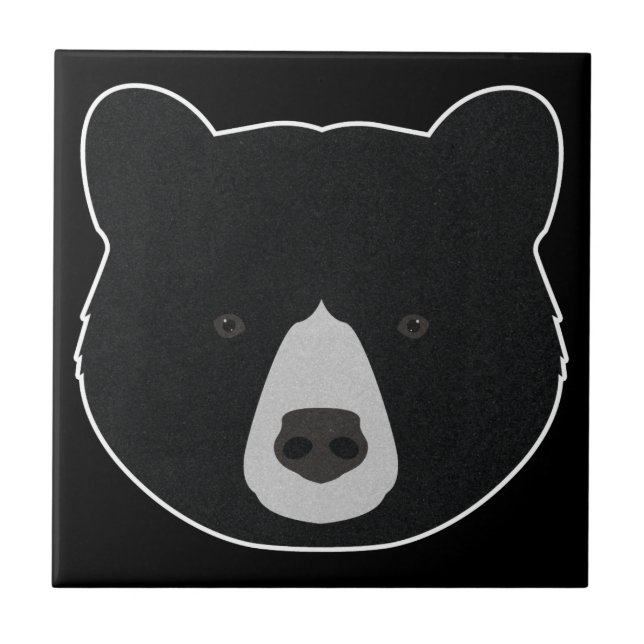 Azulejo Cara de Oso Negro (Frente)