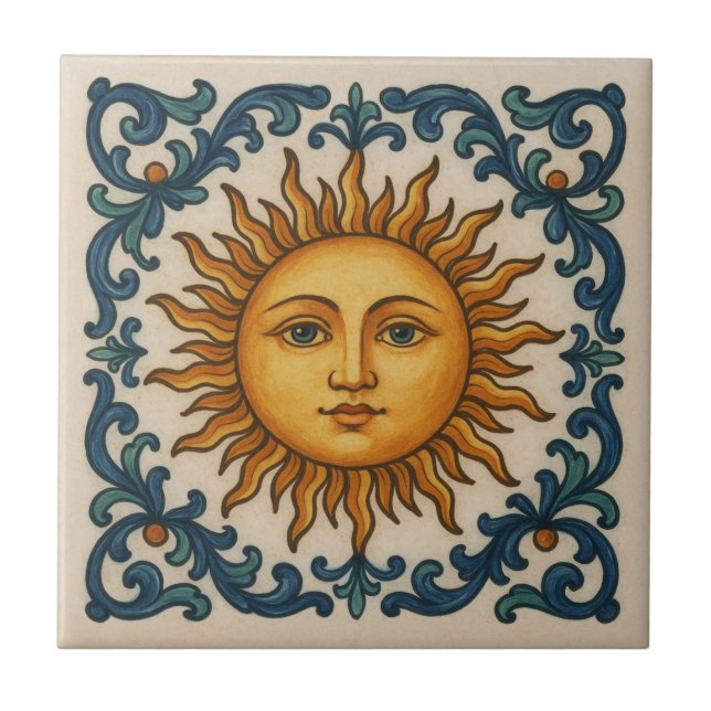 Azulejo Cara de sol (Frente)