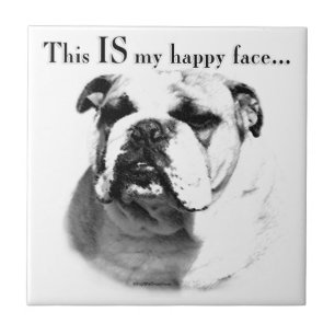 Azulejo Cara Feliz de Bulldog
