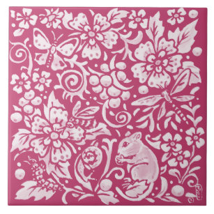 Azulejo Caracol de ratón magenta Naturaleza animal Woodlan