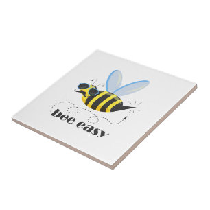 Azulejo Carácter de abeja con gafas de sol bigote Bee Fáci